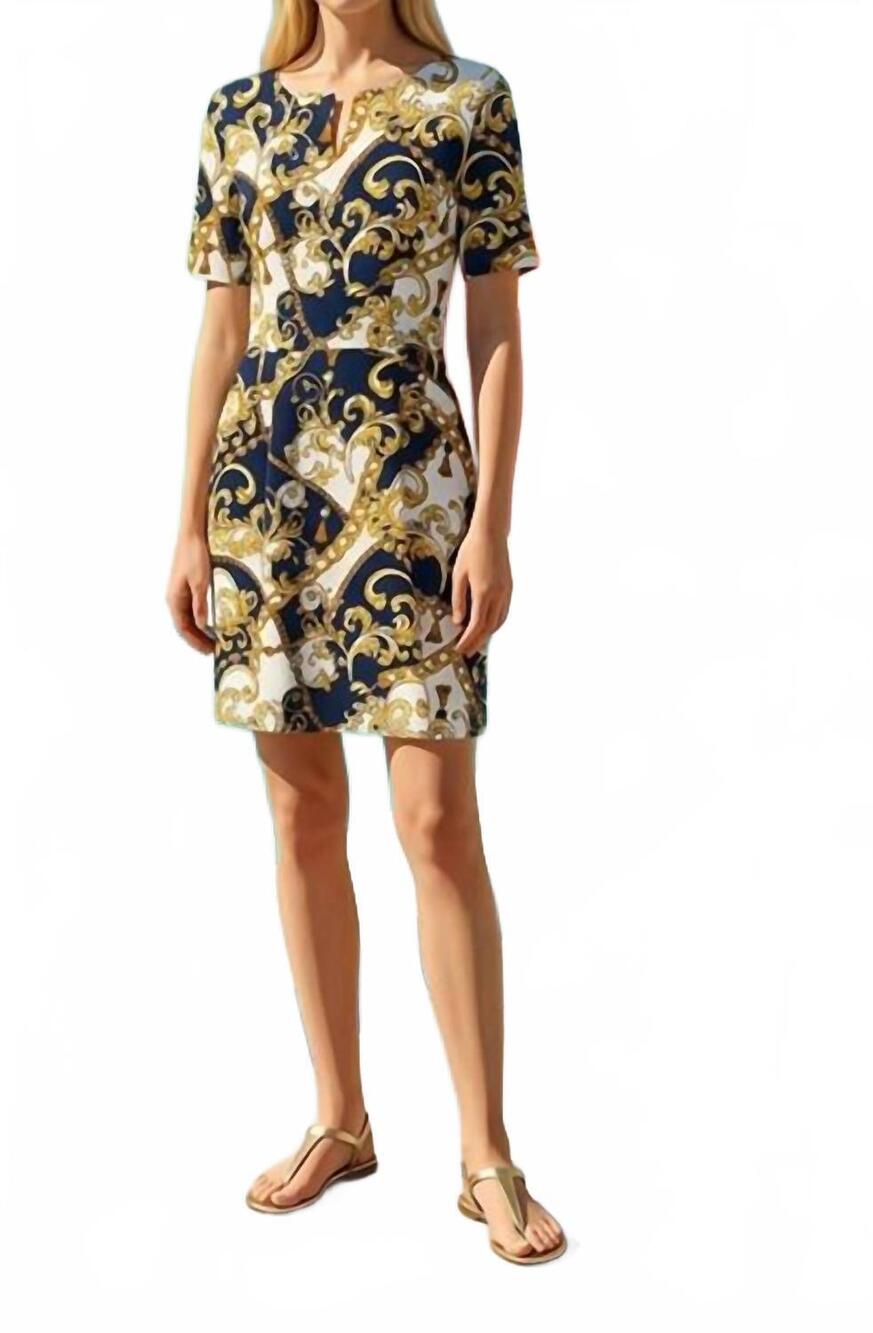 NEW TABI women's sheath dress in navy